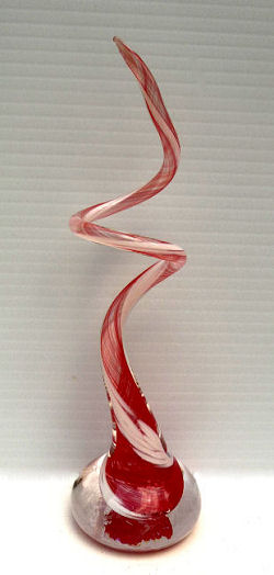 Twisted Art Glass Ring Holder by Ron Hinkle Glass