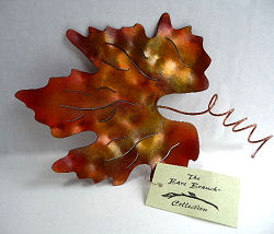 Burnished Copper Grape Leaf Table Decoration by Copper Leaf