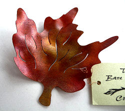 Burnished Copper Red Maple Leaf Table Decoration by Copper Leaf