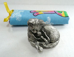 Cat and Fairy Pewter Tooth Fairy Box