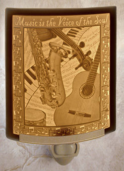 Porcelain Garden Music is the Voice of the Soul Night Light