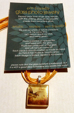 Butterfly Limited Edition Signed Glass Pendant by Fani Song