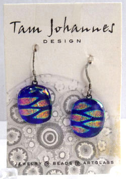 Fused Dichroic Glass Earrings