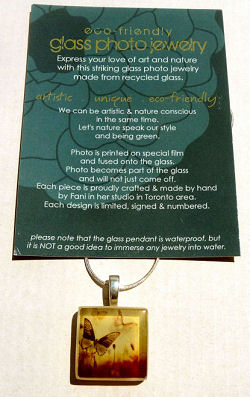 Butterfly Limited Edition Signed Glass Pendant by Fani Song