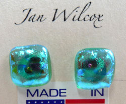 Dichroic & Stained Glass Layered Earrings