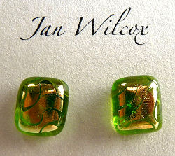 Dichroic & Stained Glass Layered Earrings