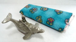 Girl on Dolphin Pewter Tooth Fairy Box