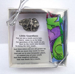 Nina & Sir Herbert (Fairy on Frog) Pewter Tooth Fairy Bo